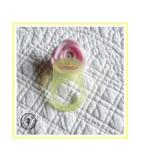 Anneau pour tétine / lolette à bouton Nuk Jaune