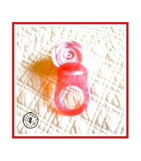 Anneau pour tétine / lolette à bouton Nuk Rouge