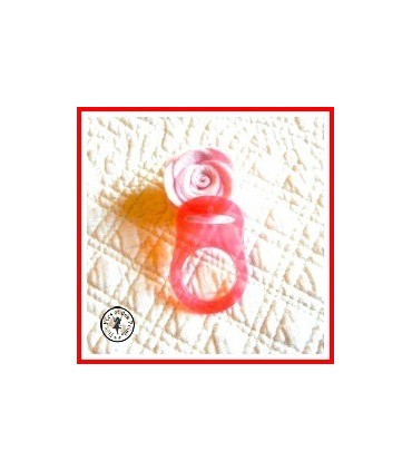 Anneau pour tétine / lolette à bouton Nuk Rouge