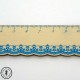 Règle en bois dentelle - Naturel - Décor Bleu