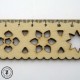 Règle en bois dentelle - Naturel - Etoile