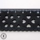 Règle en bois dentelle - Noir - Coeur