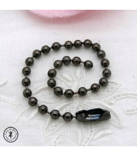 Chaînette boules - Noir antique
