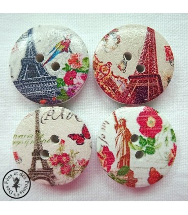 Boutons en bois - Paris-New York 05