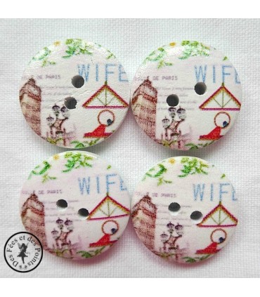 Bouton en bois - Paris 11