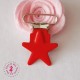 Pince métallique - Etoile - Rouge