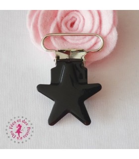 Pince métallique - Etoile - Noire