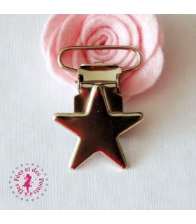 Pince métallique - Etoile - Argenté