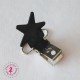 Pince métallique - Etoile - Noire