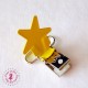 Pince métallique - Etoile - Jaune