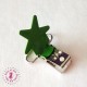 Pince métallique - Etoile - Vert