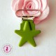 Pince métallique - Etoile - Vert Jaune