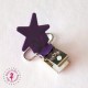 Pince métallique - Etoile - Violet