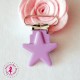 Pince métallique - Etoile - Mauve