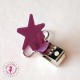 Pince métallique - Etoile - Mauve