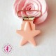 Pince métallique - Etoile - Rose pâle