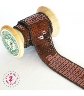 Ruban Sequins - Brun - 26 mm