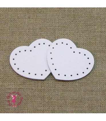 Bloqueurs fermeture éclair - Coeur blanc