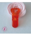 Pince attache tétine/lolette T - KAM - Rouge Transparent