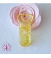 Pince attache tétine/lolette T KAM - Jaune transparent