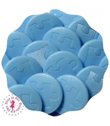 Pressions KAM - Rondes T5 Mat - Puzzle Bleu bébé D301