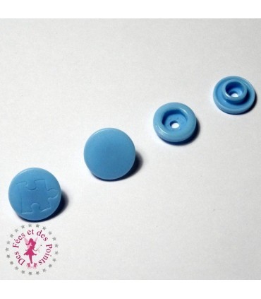 Pressions KAM - Rondes T5 Mat - Puzzle Bleu bébé D301