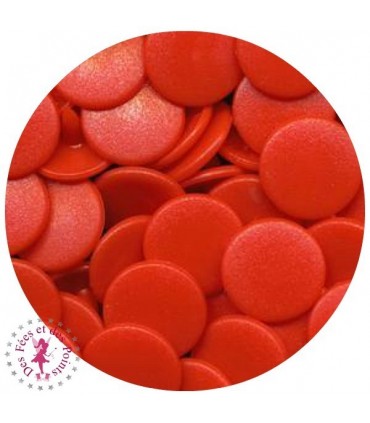 Pressions KAM - Rondes T5 mates - Rouge Orangé - B1