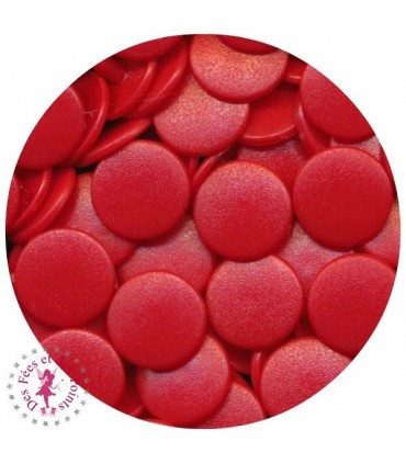 Pressions KAM - Rondes T5 mates - Rouge intense - B54