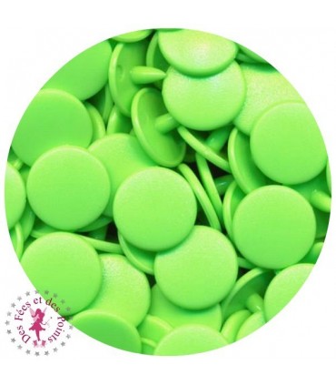 Pressions KAM - Rondes T5 mates - Vert flashy - B50