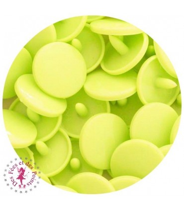 Pressions KAM - Rondes T5 mates - Jaune Flashy - B36