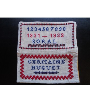 Pochette Marquoir d'écolière 1931-1932