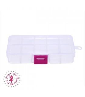 Boite rectangulaire à compartiments bleu