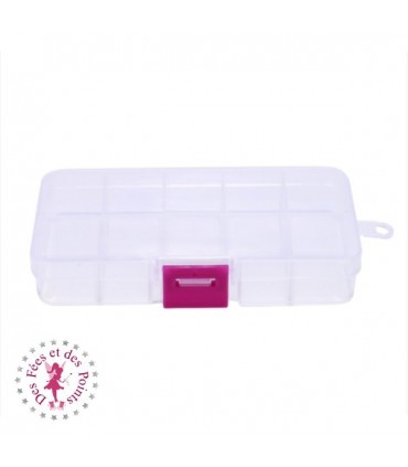 Boite rectangulaire à compartiments bleu