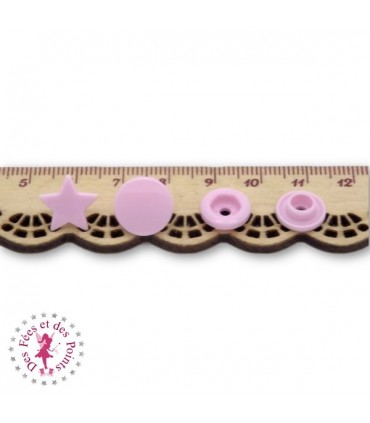 Pressions KAM - Etoile - Rose Bébé - B18