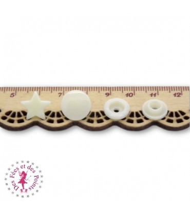 Pressions KAM - Etoile - Crème - B22