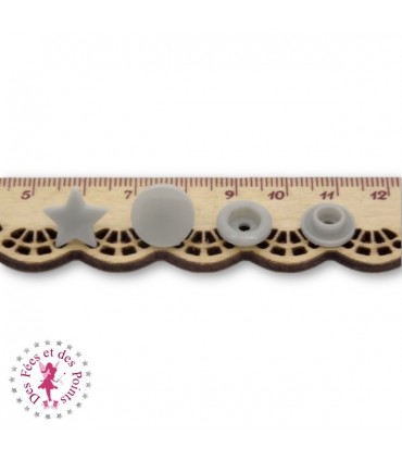 Pressions KAM - Etoile - Gris Perle - B24