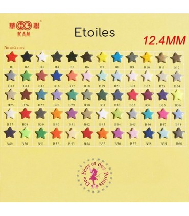 Pressions KAM - Etoile - Nuancier Des Fées et des Points