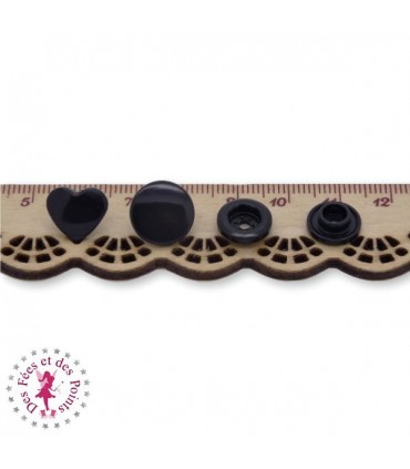 Pressions KAM - Coeur - Noir - B5