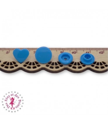 Pressions KAM - Coeur - Bleu Vif - B8