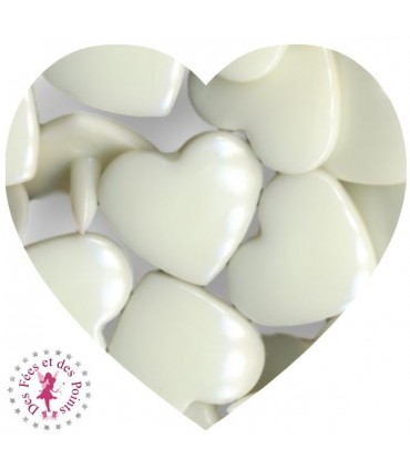 Pressions KAM - Coeur - Crème - B22