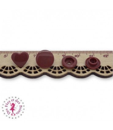 Pressions KAM - Coeur - Chocolat - B26