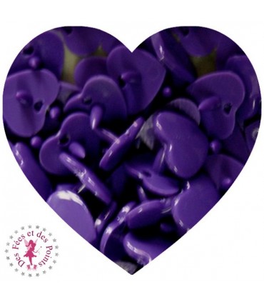Pressions KAM - Coeur - Violet - B35