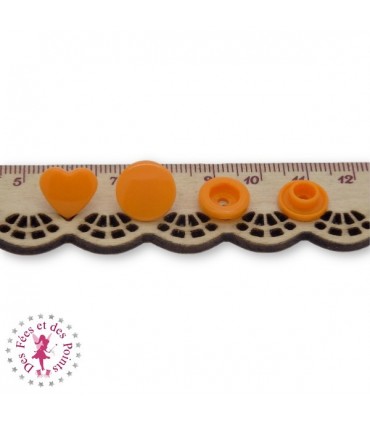 Pressions KAM - Coeur - Mandarine - B40