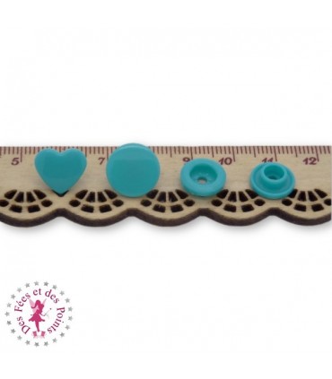 Pressions KAM - Coeur - Turquoise - B46