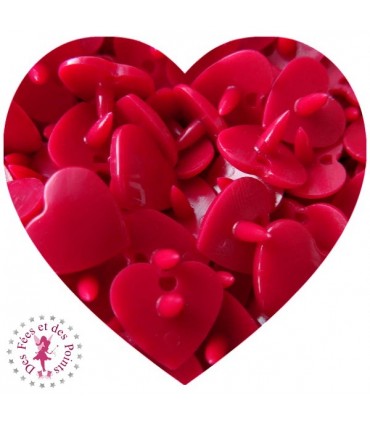 Pressions KAM - Coeur - Rouge Intense - B54