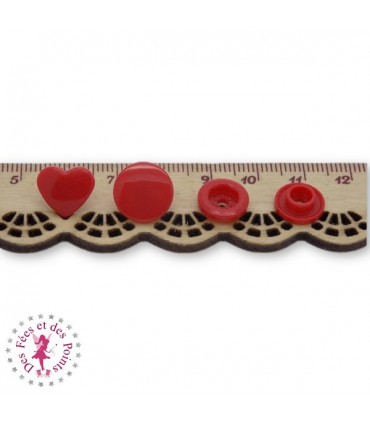 Pressions KAM - Coeur - Rouge Intense - B54