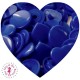 Pressions en résine KAM - Coeur - Bleu Roi