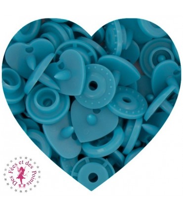 Pressions KAM - Coeur - Turquoise - B46