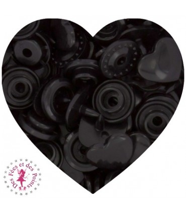 Pressions KAM - Coeur - Noir - B5