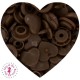Pressions KAM - Coeur - Chocolat - B26